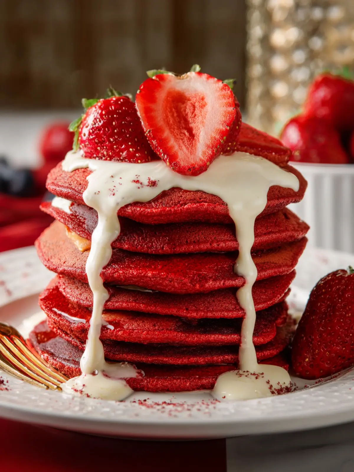 Red Velvet Pancakes That'll Make Mornings Irresistibly Sweet 5 Red Velvet Pancakes First Image