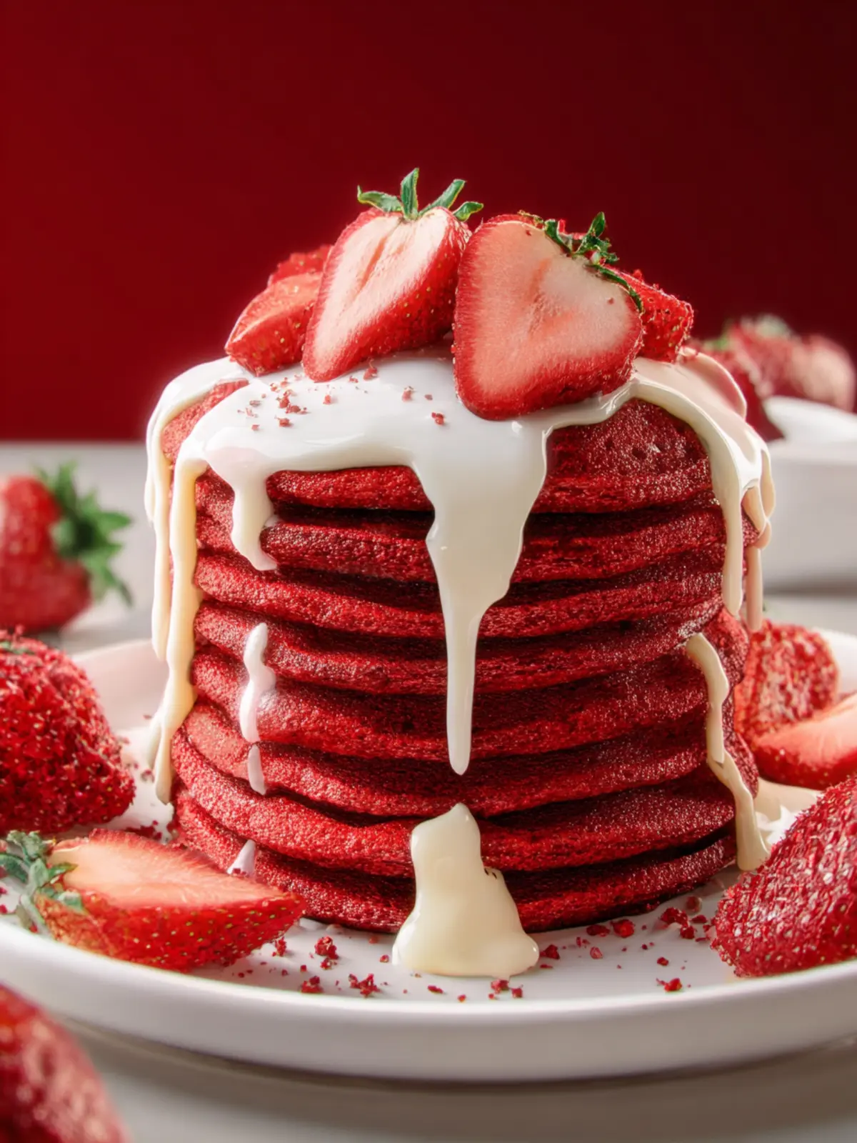 Red Velvet Pancakes That'll Make Mornings Irresistibly Sweet 7