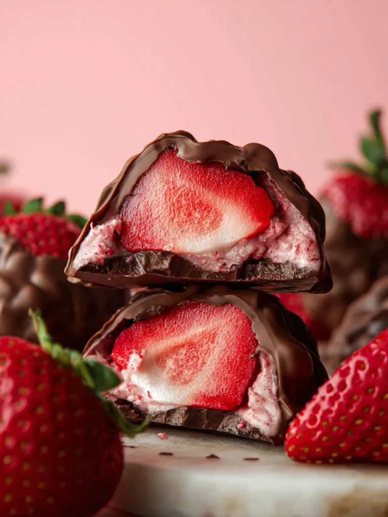 Strawberry Chocolate Yogurt Bites: Irresistibly Creamy Treats