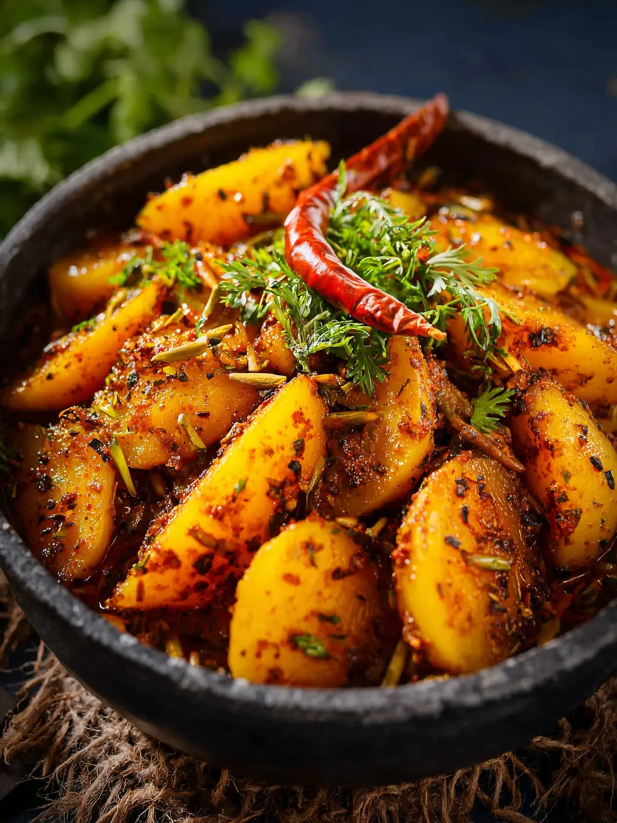 Achari Aloo Recipe Indian Pickle Spiced Potato Curry Second Image qwtusg
