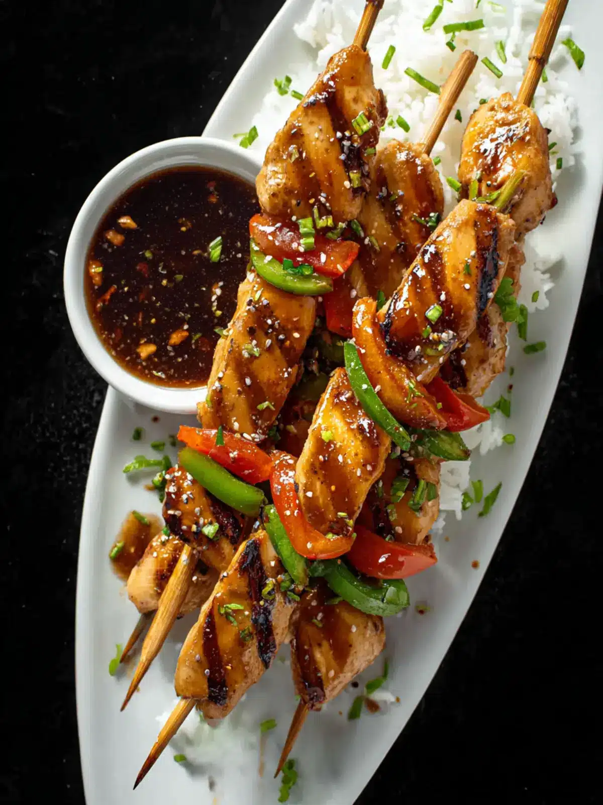 Asian Chicken Skewers with Honey Garlic Sauce First Image