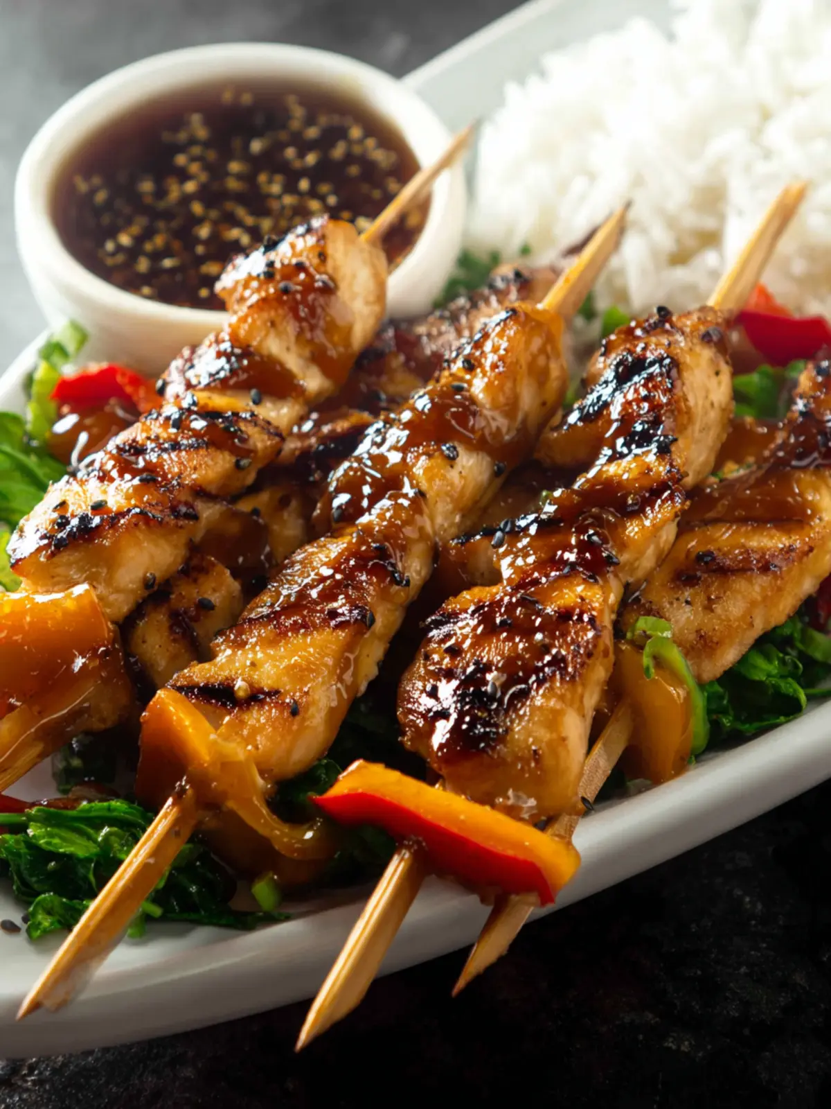 Asian Chicken Skewers with Honey Garlic Sauce Third Image vvison