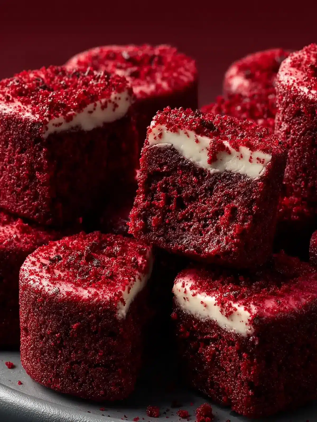 Homemade Red Velvet Brownie Bites Third Image ktjkdw