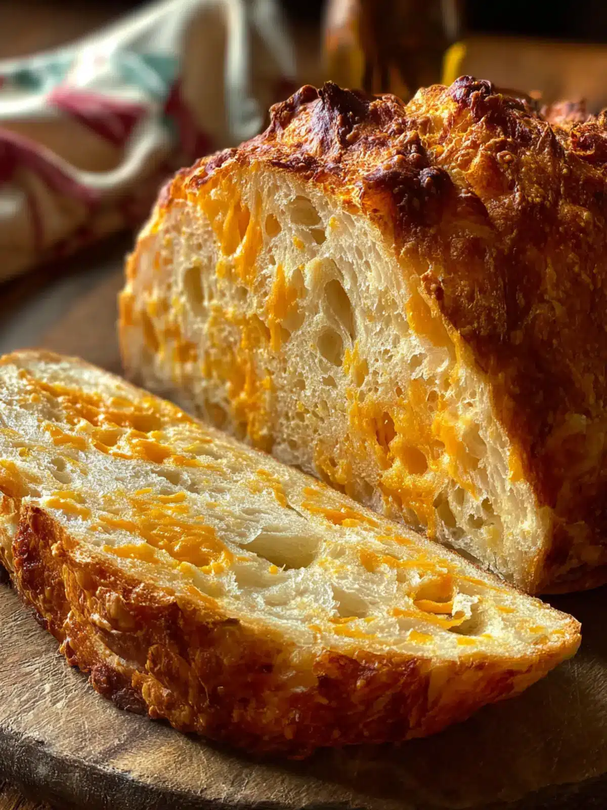 No-Knead Cheddar Bread First Image