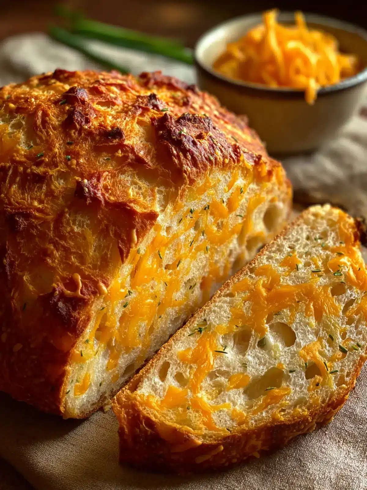 No Knead Cheddar Bread Second Image ubsesw