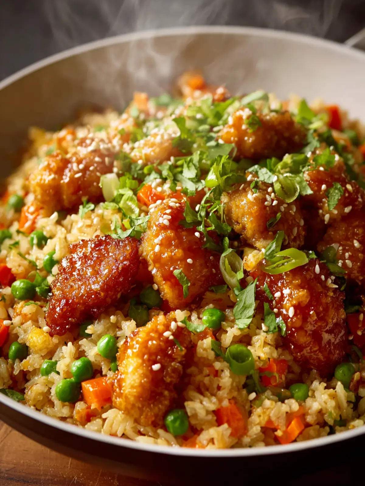 One-Pan Trader Joe’s Orange Chicken Fried Rice Skillet First Image