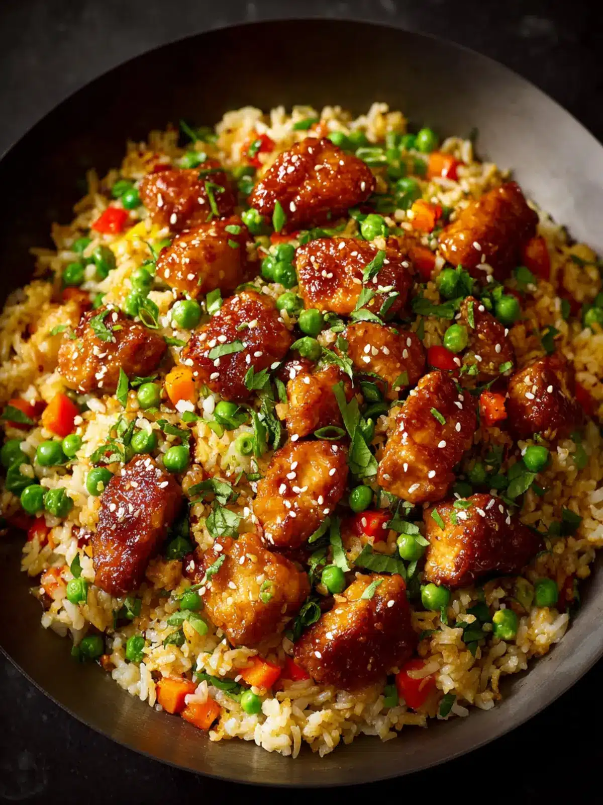 One Pan Trader Joe s Orange Chicken Fried Rice Skillet Second Image w2svcn