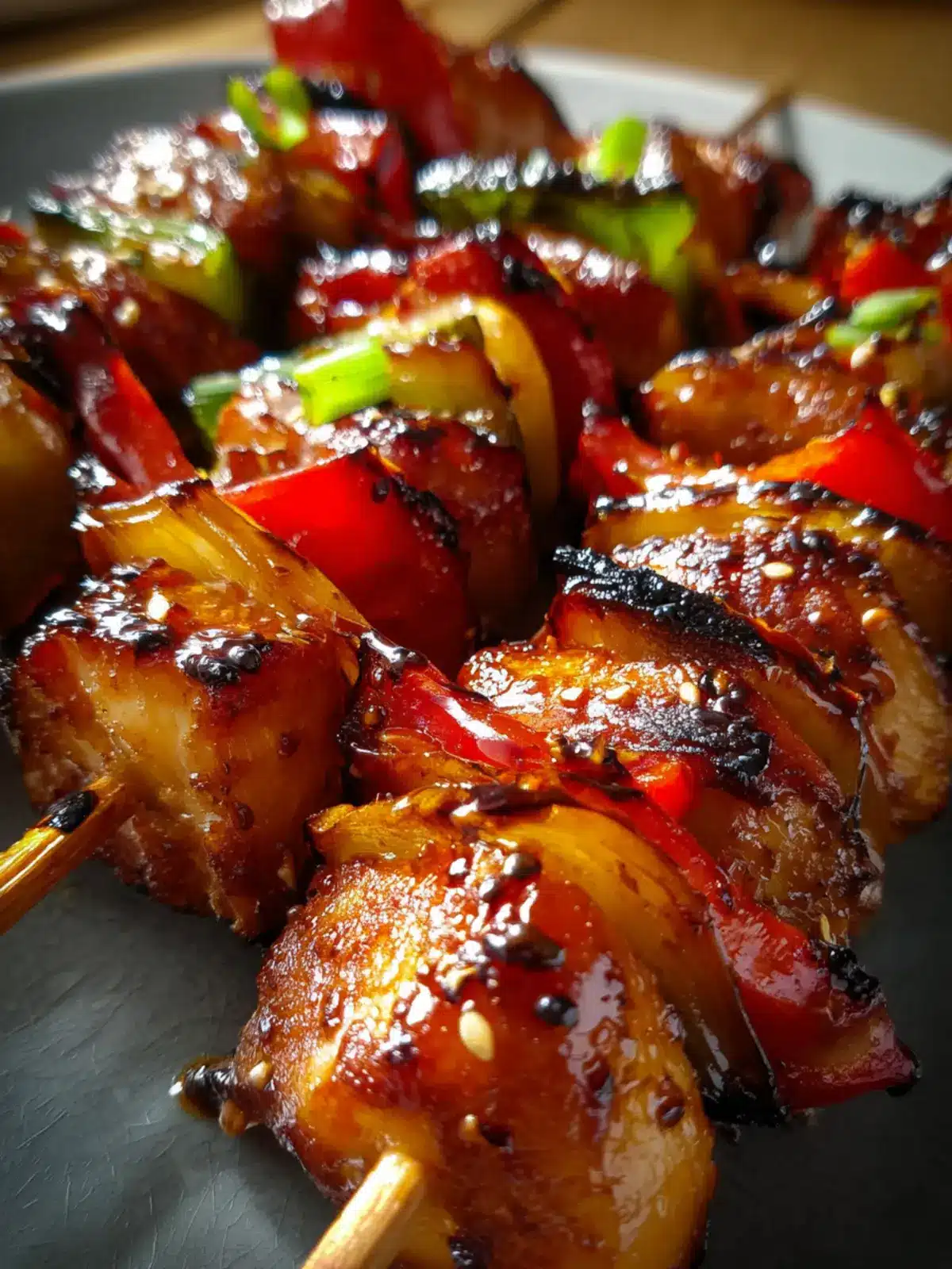 honey garlic asian chicken kabobs Fourth Image zjwama