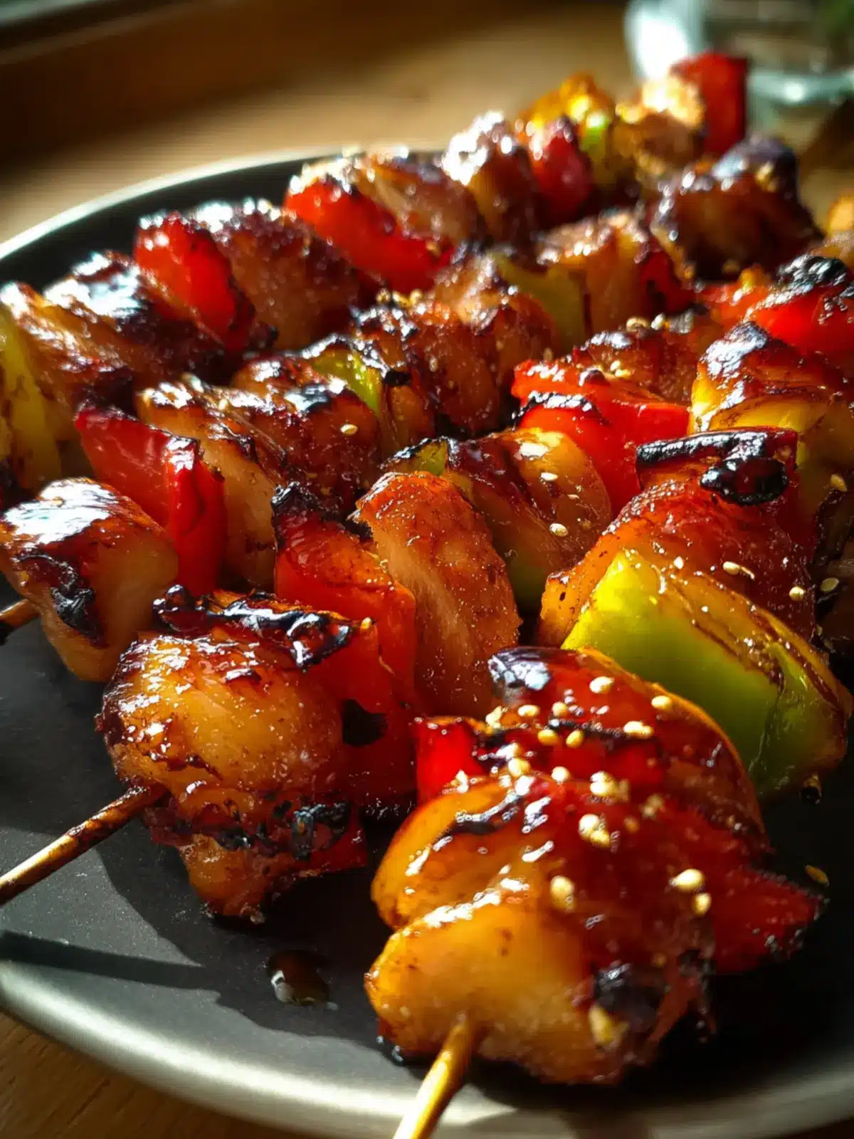 honey garlic asian chicken kabobs Third Image n57vgd