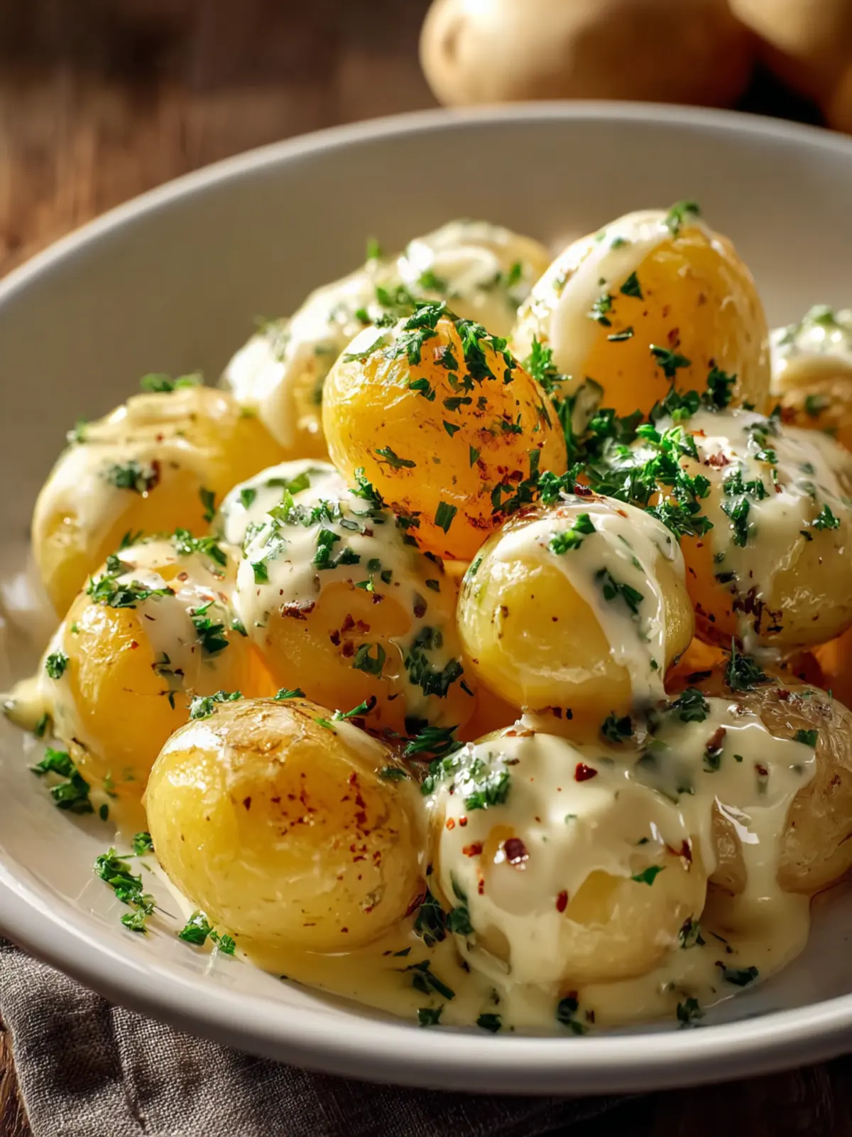 Creamy Garlic Baby Potatoes: Indulgent Comfort in Every Bite 6