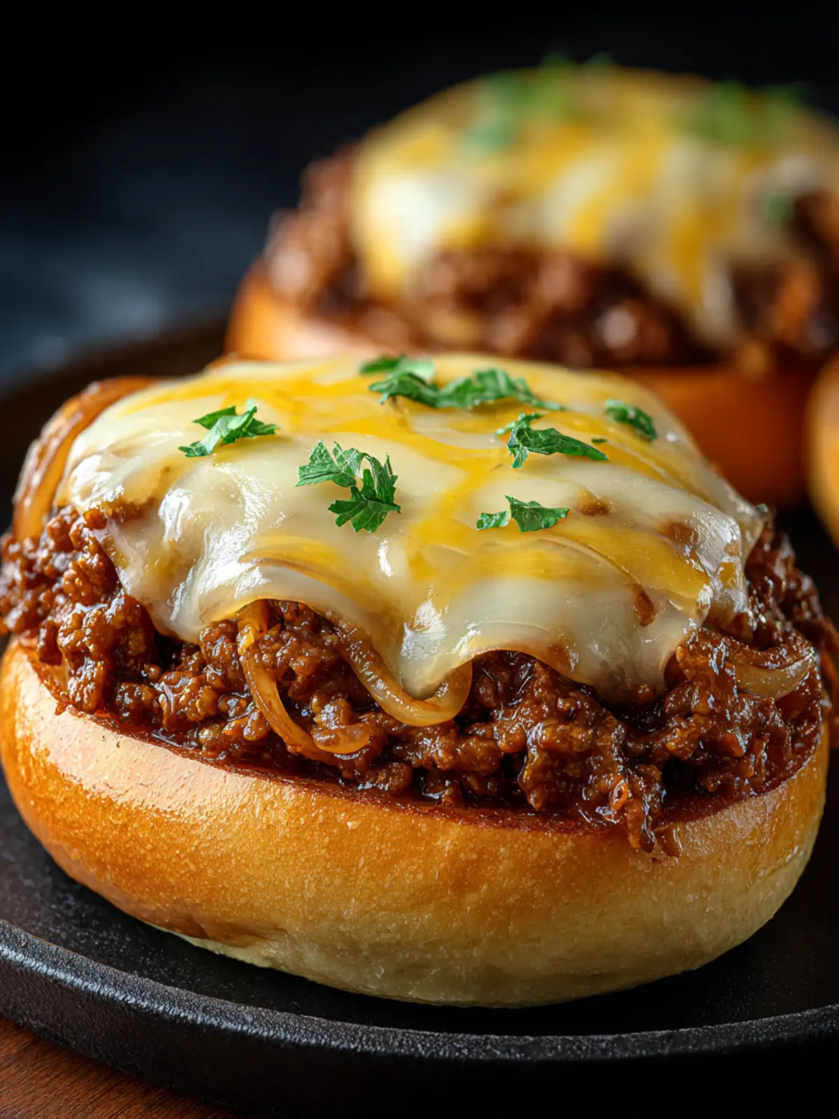 French Onion Beef Sloppy Joes with Melted Cheese Second Image tun7lg