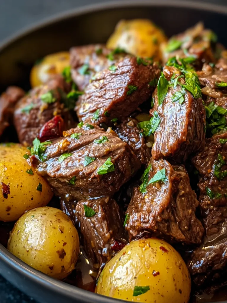 Slow Cooker Garlic Butter Beef: Comforting Bliss with Potatoes